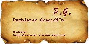 Pschierer Gracián névjegykártya